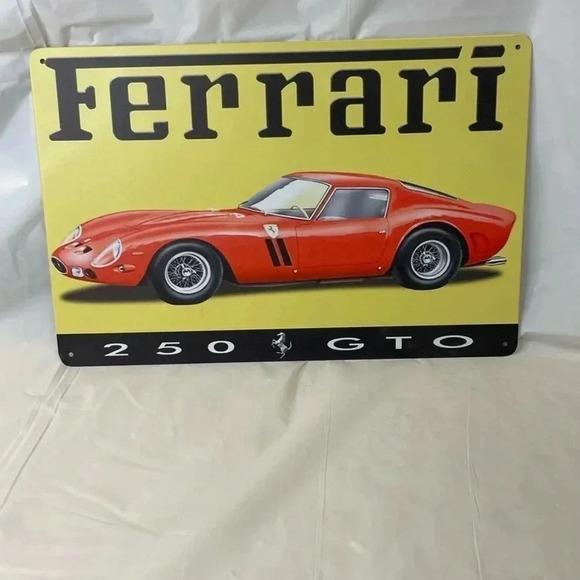 Other - Small Metal Ferrari Sign NOS Not Vintage